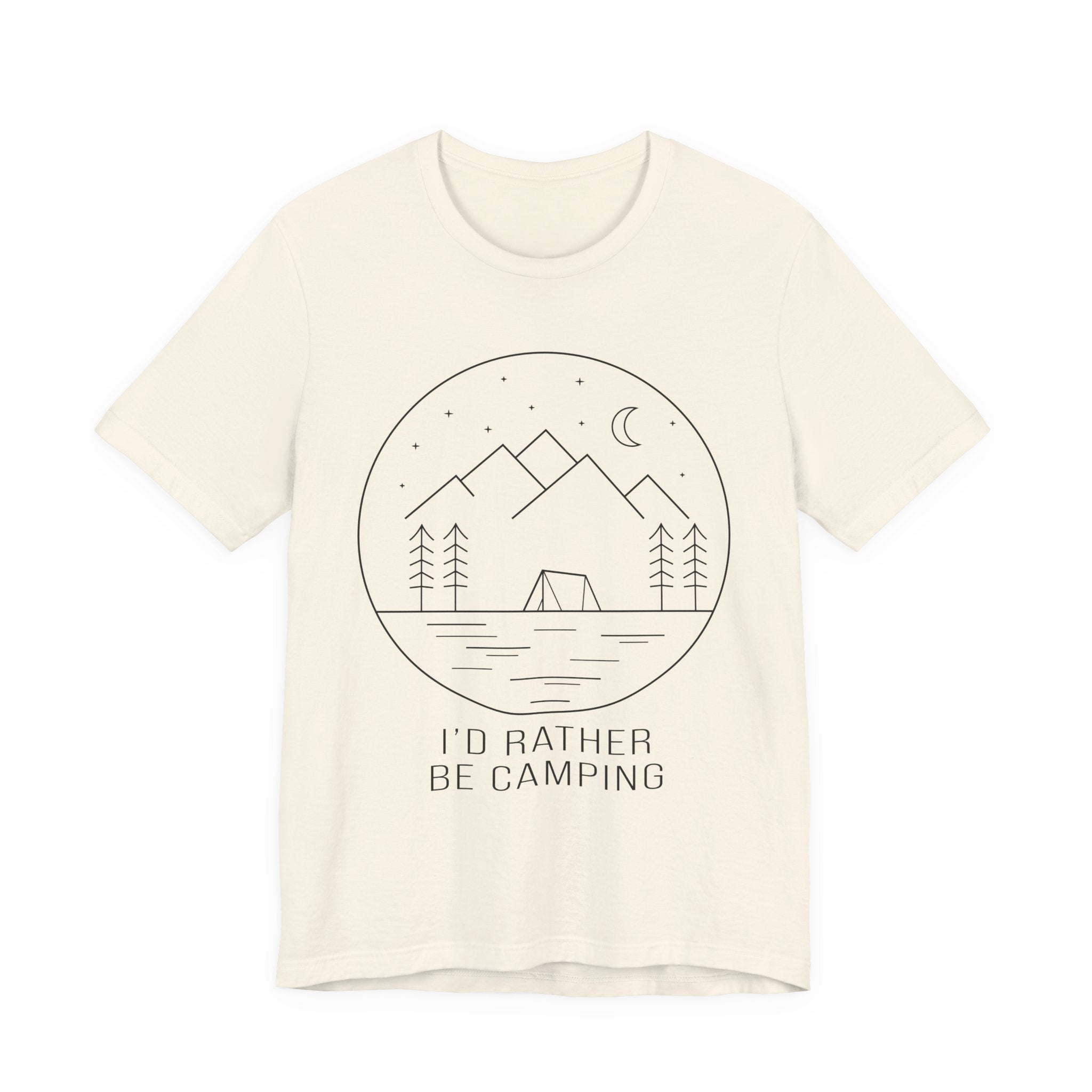 I'd Rather Be Camping T-Shirt — Minimalist Mountain Camping Tee