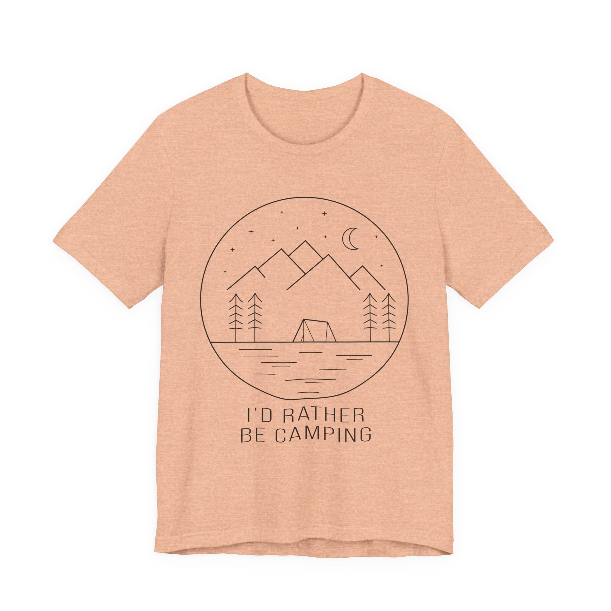 I'd Rather Be Camping T-Shirt — Minimalist Mountain Camping Tee