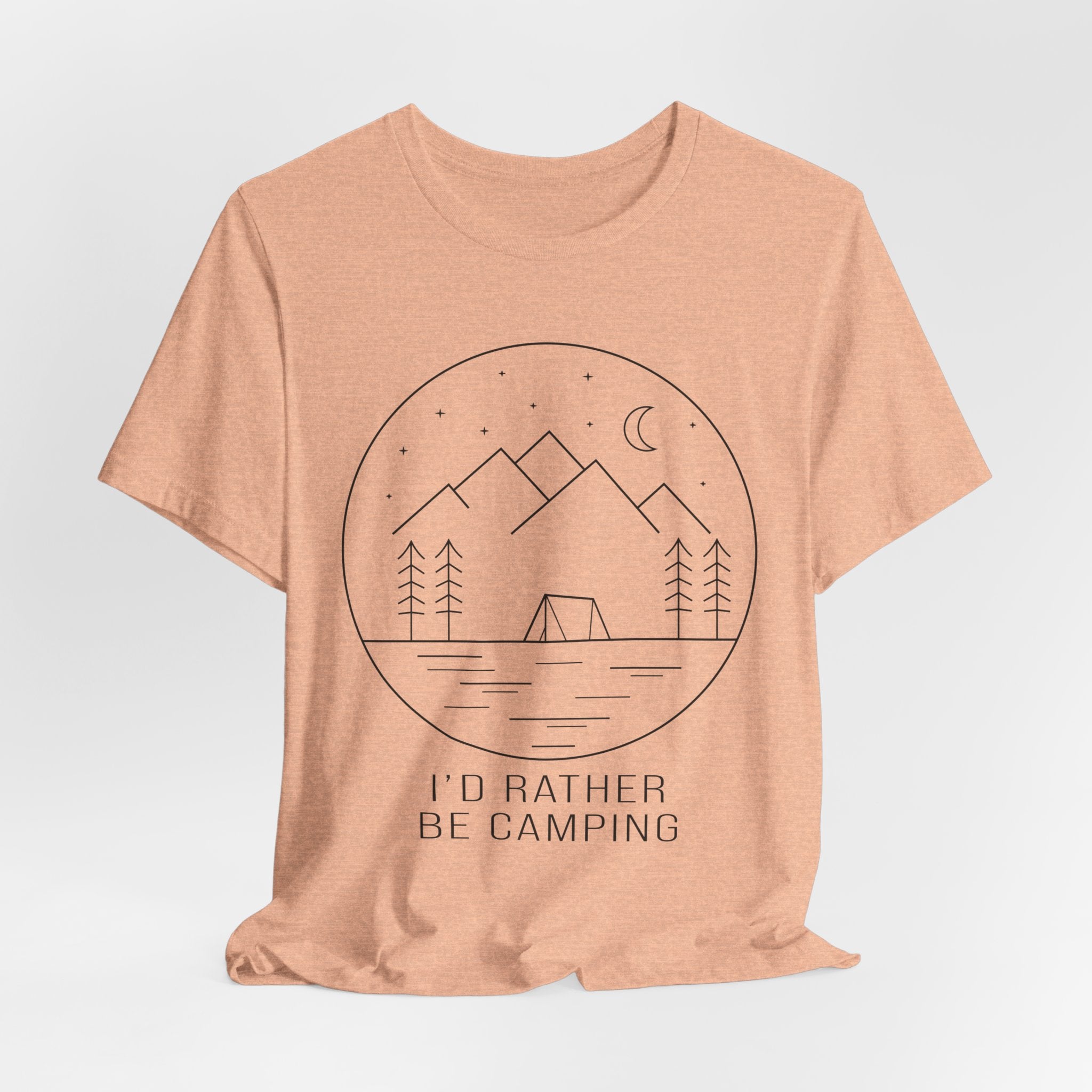 I'd Rather Be Camping T-Shirt — Minimalist Mountain Camping Tee