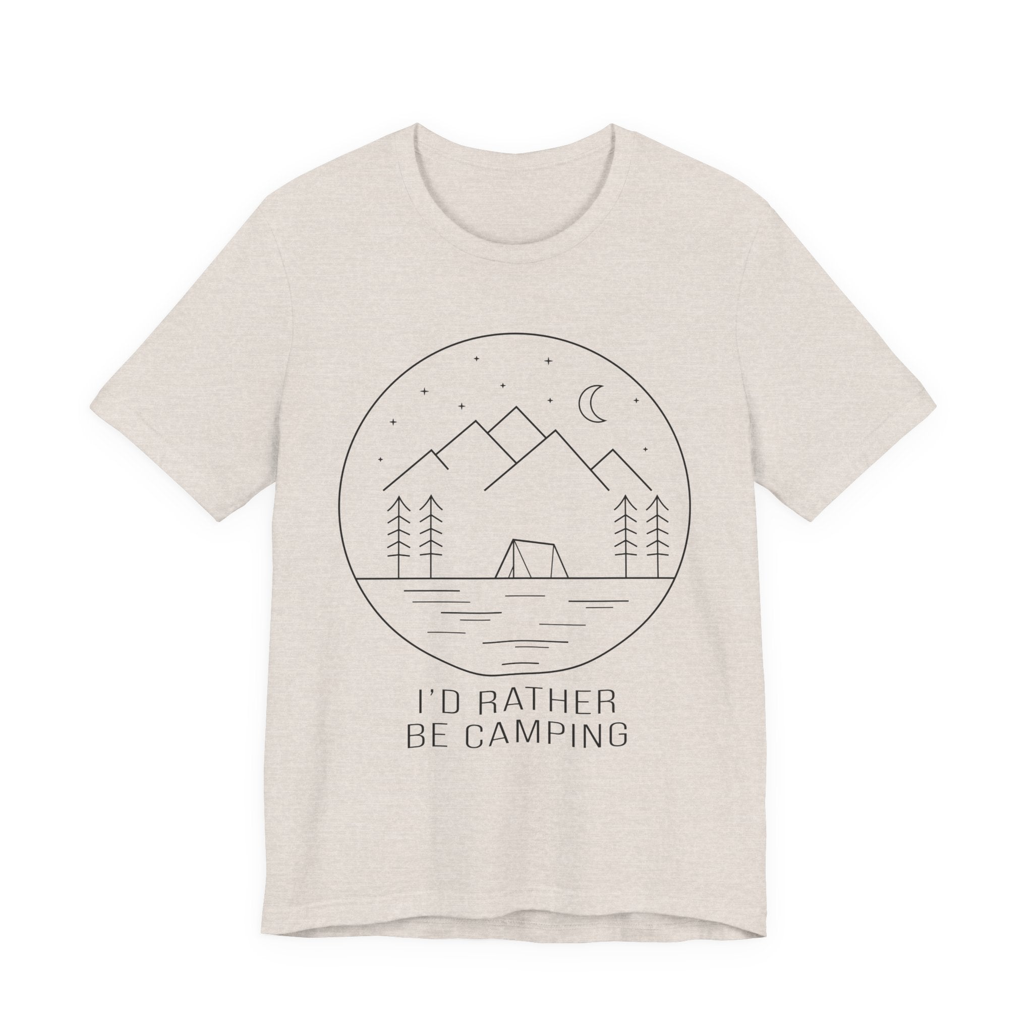 I'd Rather Be Camping T-Shirt — Minimalist Mountain Camping Tee