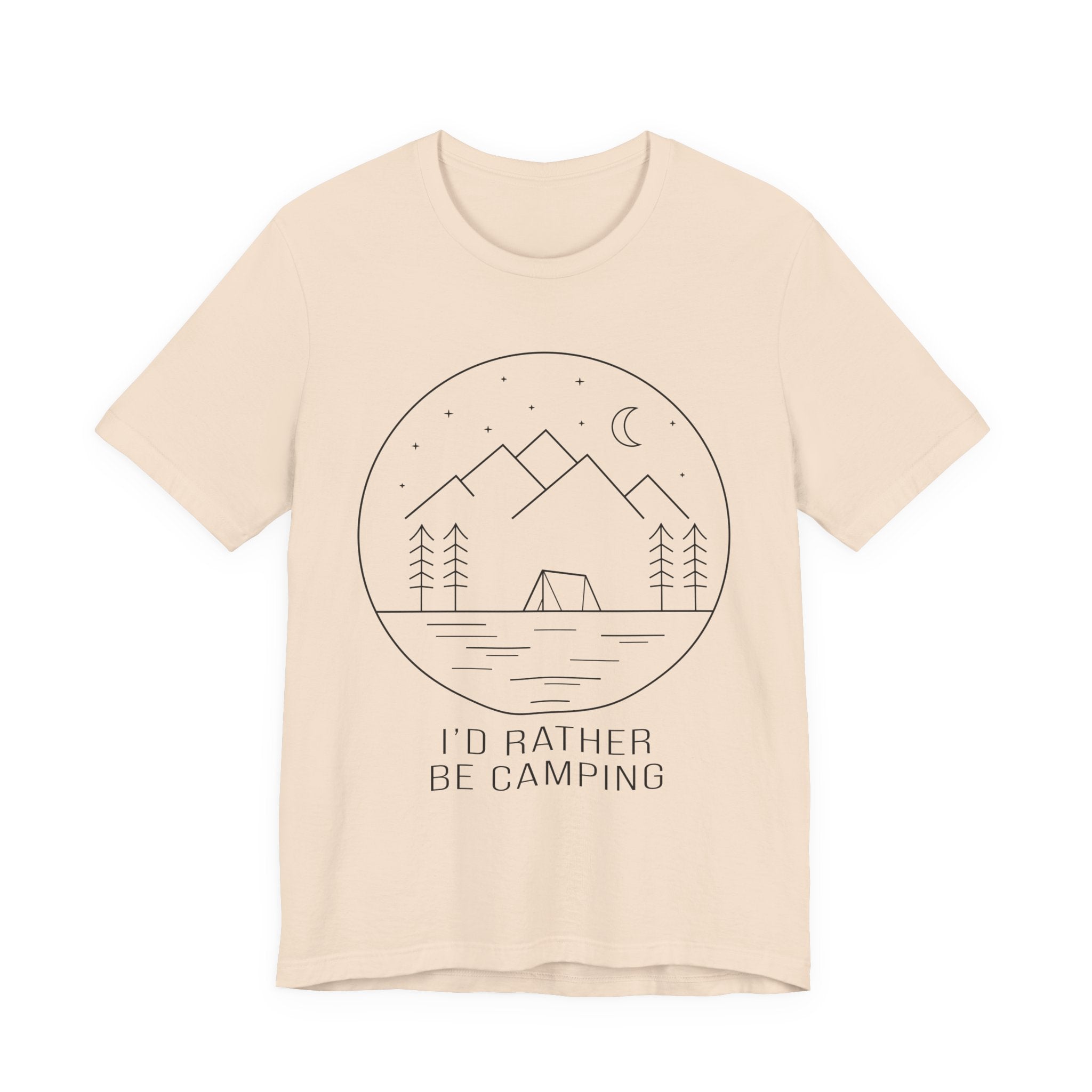 I'd Rather Be Camping T-Shirt — Minimalist Mountain Camping Tee